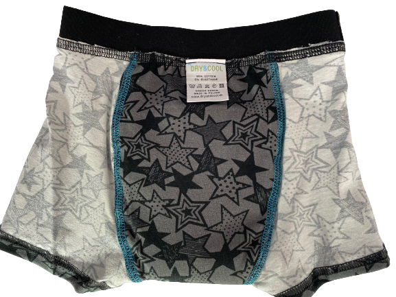 Incontinence pants for boys - Grey Stars